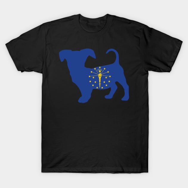 Chiweenie Dog Lover Indiana Flag T-Shirt by ryanjaycruz